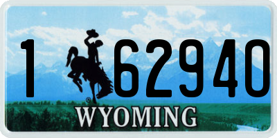 WY license plate 16294O