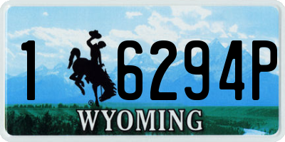 WY license plate 16294P