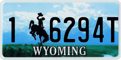 WY license plate 16294T