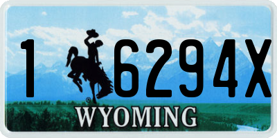 WY license plate 16294X
