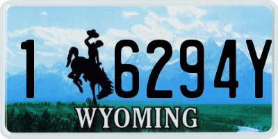 WY license plate 16294Y