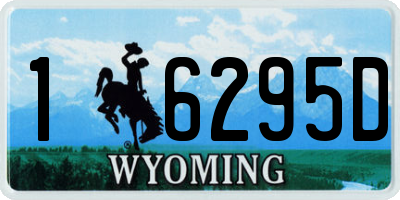 WY license plate 16295D