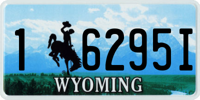 WY license plate 16295I