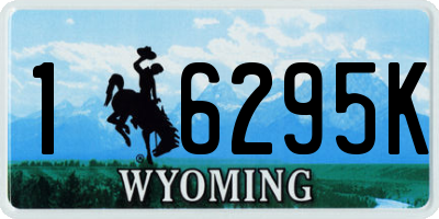 WY license plate 16295K