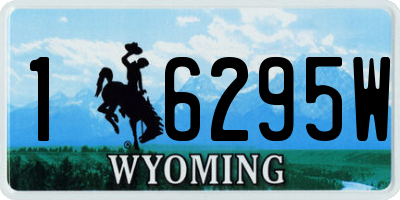WY license plate 16295W