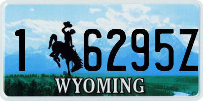 WY license plate 16295Z