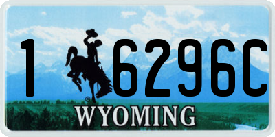 WY license plate 16296C