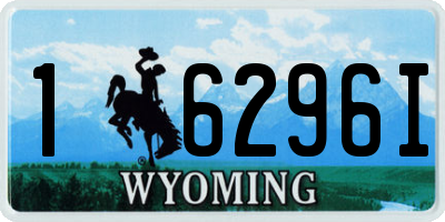 WY license plate 16296I