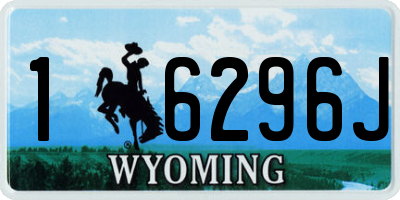 WY license plate 16296J