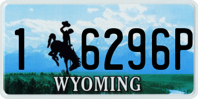 WY license plate 16296P