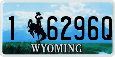 WY license plate 16296Q