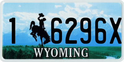 WY license plate 16296X