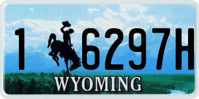 WY license plate 16297H