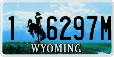 WY license plate 16297M