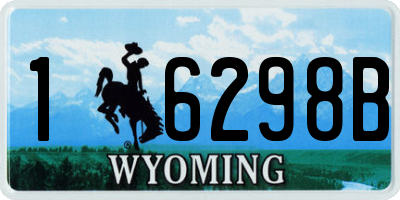 WY license plate 16298B