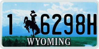 WY license plate 16298H