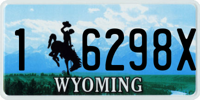 WY license plate 16298X