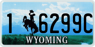 WY license plate 16299C