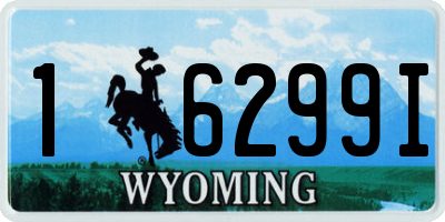WY license plate 16299I