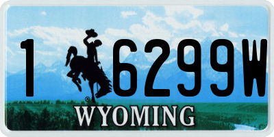 WY license plate 16299W