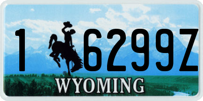 WY license plate 16299Z