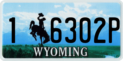 WY license plate 16302P