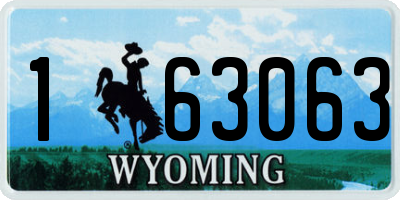 WY license plate 163063