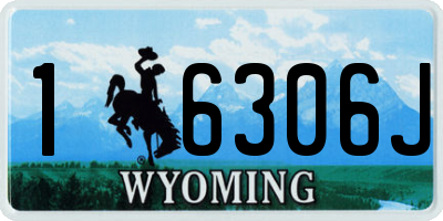 WY license plate 16306J