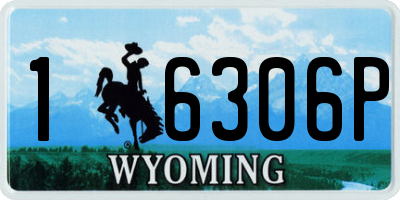 WY license plate 16306P