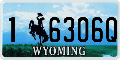 WY license plate 16306Q