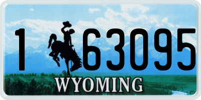 WY license plate 163095