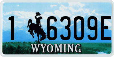 WY license plate 16309E