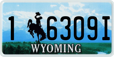 WY license plate 16309I