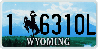 WY license plate 16310L