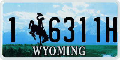 WY license plate 16311H