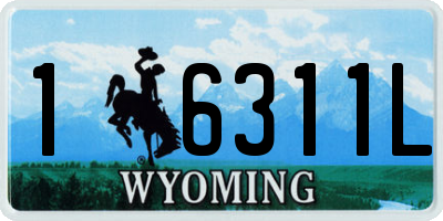 WY license plate 16311L