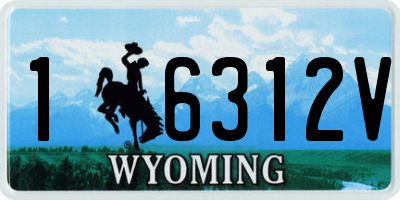 WY license plate 16312V