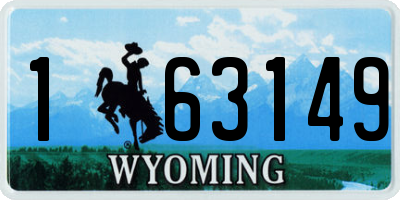 WY license plate 163149