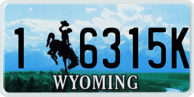 WY license plate 16315K