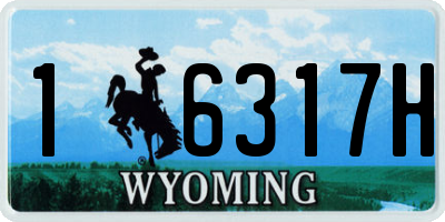 WY license plate 16317H