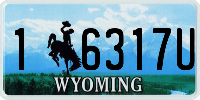 WY license plate 16317U