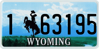 WY license plate 163195