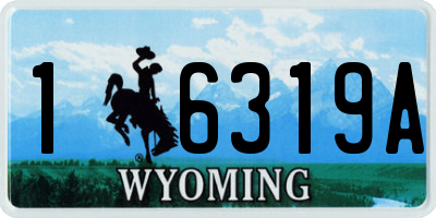 WY license plate 16319A