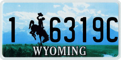 WY license plate 16319C