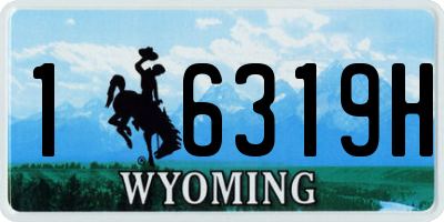 WY license plate 16319H