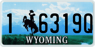 WY license plate 16319Q