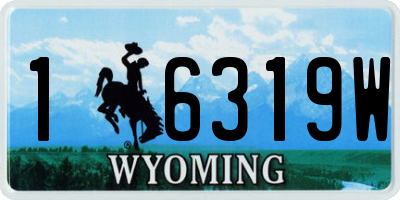 WY license plate 16319W