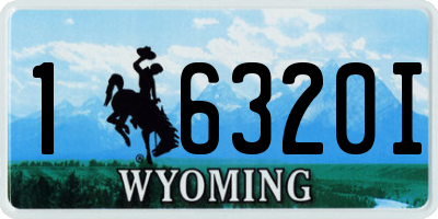 WY license plate 16320I