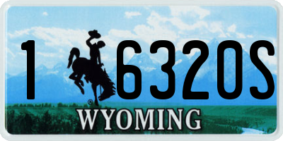 WY license plate 16320S