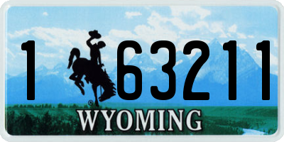 WY license plate 163211